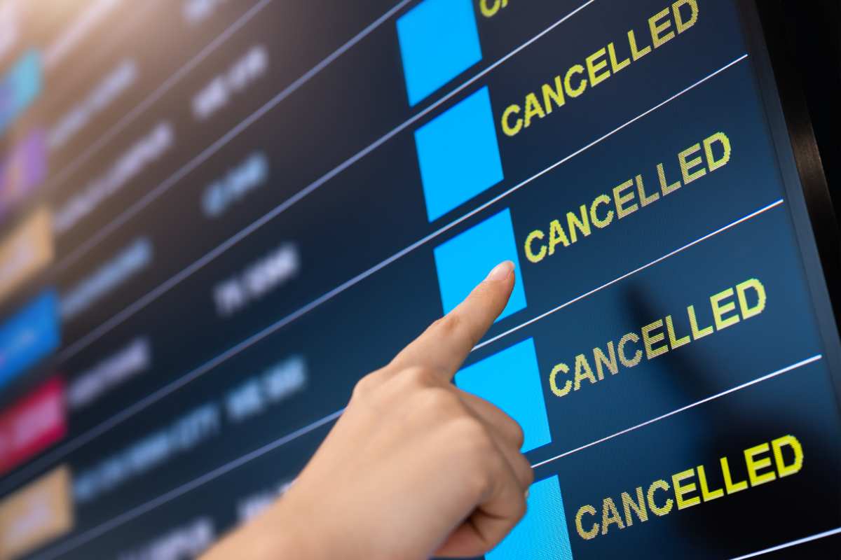 Volo cancellato